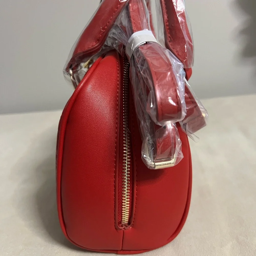 CXL by Christian Lacroix Red Eiden Embossed Logo Satchel NWT